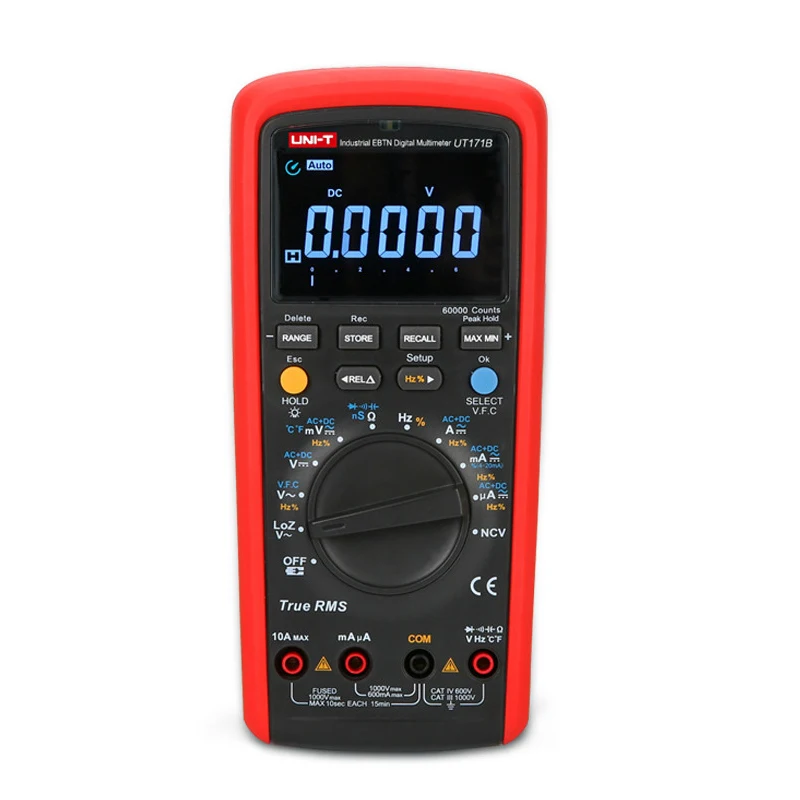 Uni-t-industrial Multímetro Digital Ut171a Ut171b Ut171c True Rms ac dc Voltímetro Amperímetro Ohmmeter Capacitância Frequency Tester