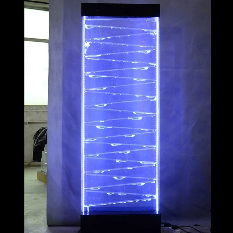 custom.Led Standing Fountain Bubble Wall Feature Room Divider with Bubbles and Remote Controller