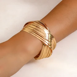 High Quality Goth Cross Wide Open Cuff Bangle for Women Statement Heavy Metal Arm Bracelet Pulseras Grunge Jewelry Steampunk Men