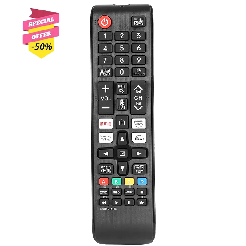 

BN59-01315N Remote Control Compatible With Samsung TV QE65S95BAT QE65S95B Replacement Controller With Netflix PrimeVideo Buttons