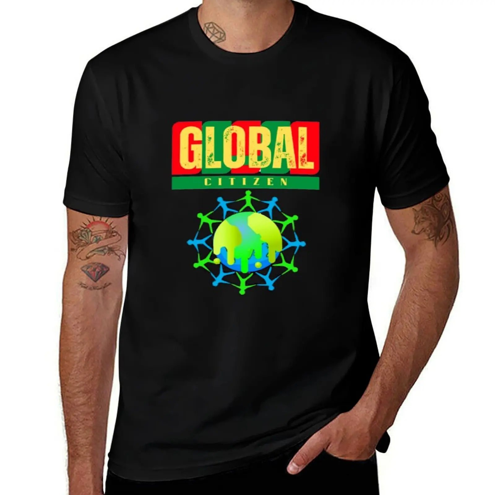 Global Citizen T-Shirt quick drying graphic t shirt vintage gifts for boyfriend men tshirt