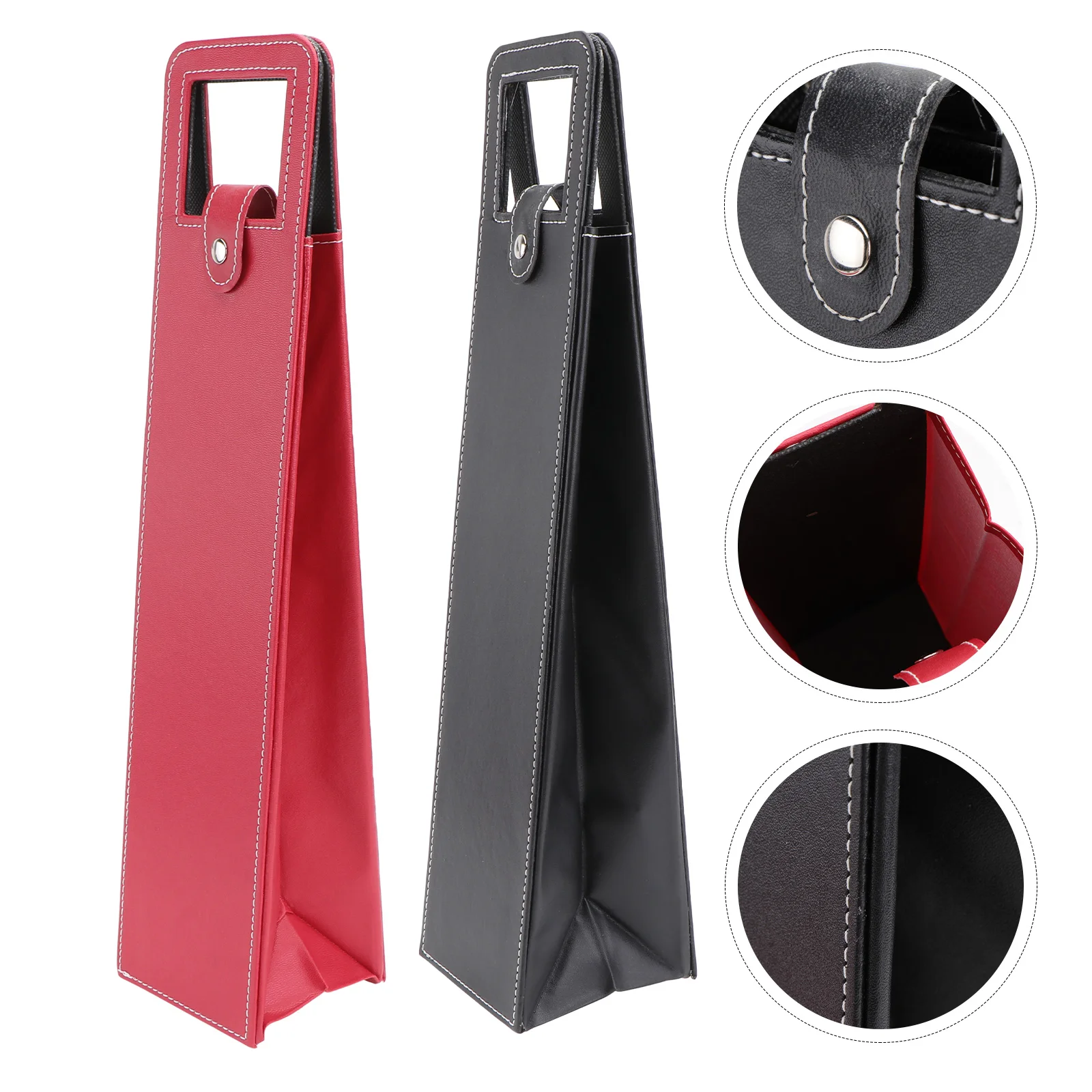 

2 Pcs Advanced Fashion Bottle Protector Sleeve Resuable Bottle Cover(Red and Black)