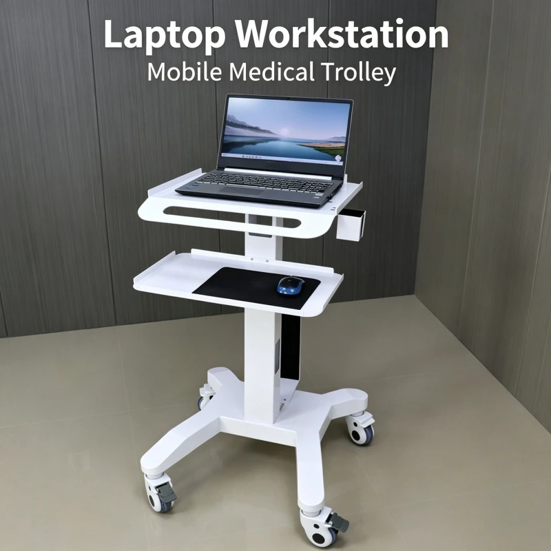 Dental mobile mouth scan trolley Multifunctional instrument Instrument trolley For Oral endoscope Notebook Medical display table - view 2