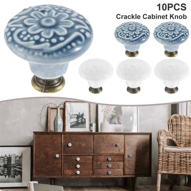 

BEDW-ручки для выдвижных ящиков, круглые ручки для шкафа, винтажные дверные ручки для шкафа, шкафа, комода, белые