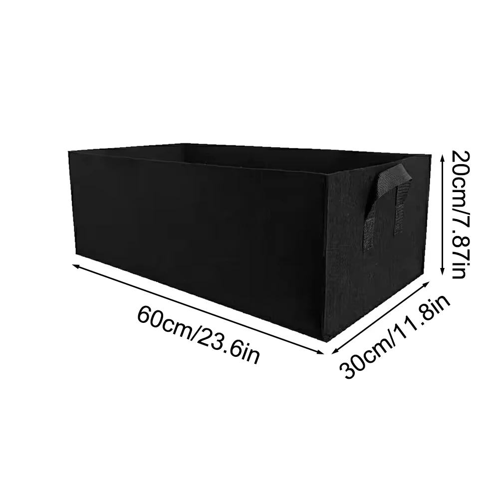 Square Felt Plant Grow Bag Non-Woven Vegetable Planter Breathable Fabric Pot Container for Home Garden Balcony Planting gallery 5