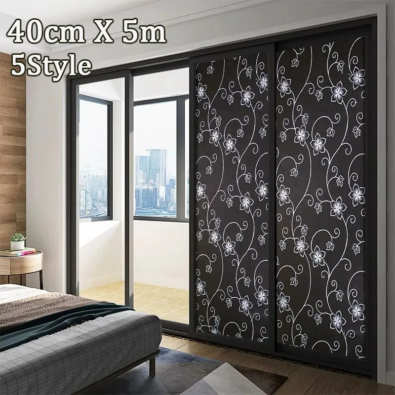 1PC 40cmx5m Black Self Adhesive Wallpaper Matte Waterproof Contact Paper Furniture Renovation Sticker for Cabinets Tables Walls