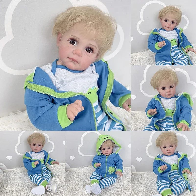 60CM Maggie Completed Doll in Picture Reborn Doll Toddler Boy Hand Paint Doll with Genesis Paint High Quality 3D skin Doll