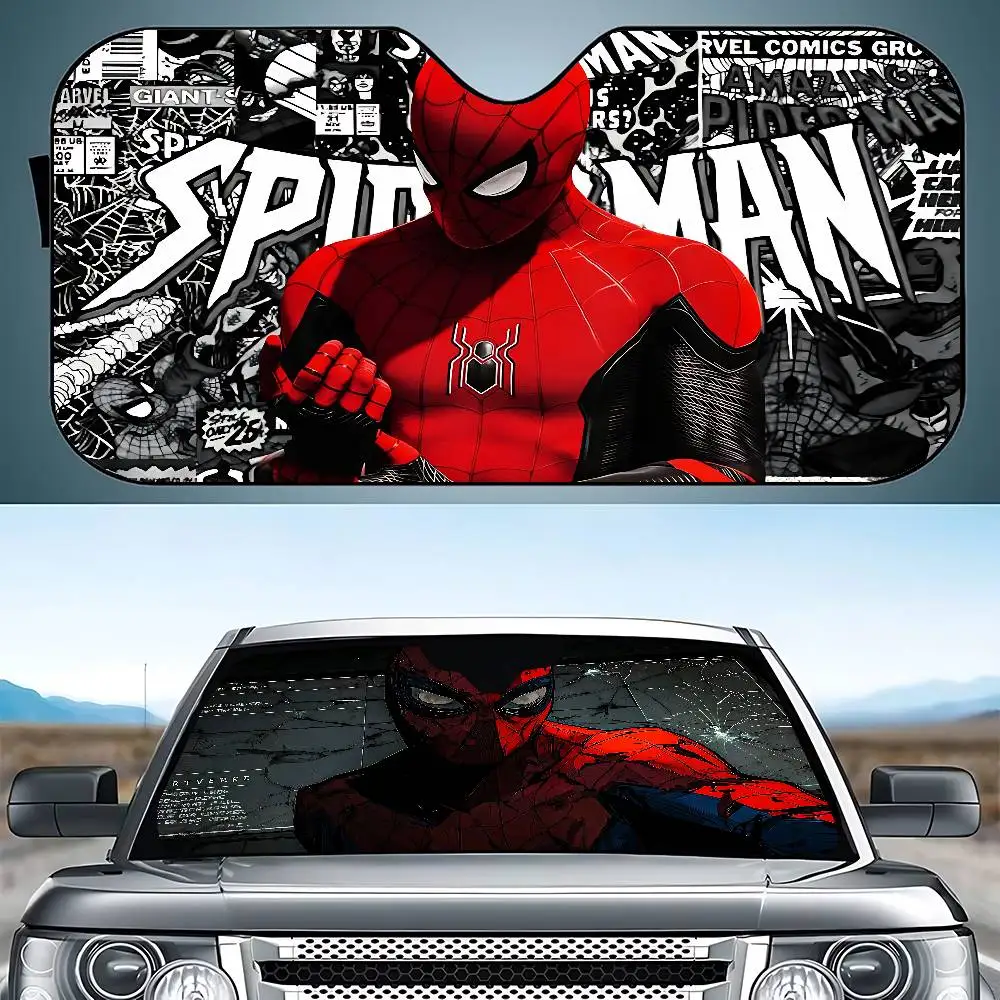 Cool-S-spider-manS Stylish And Trendy Windshield Sunshade, Car Windshield Cover, Car Sunshade Curtain, Car Sun Protection Cover view 2