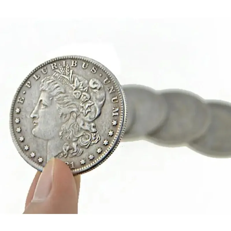 

5 шт. стальной моргановский доллар (диаметр 3,8 см), волшебные трюки, волшебные Исчезающие/Исчезающие монеты, иллюзии