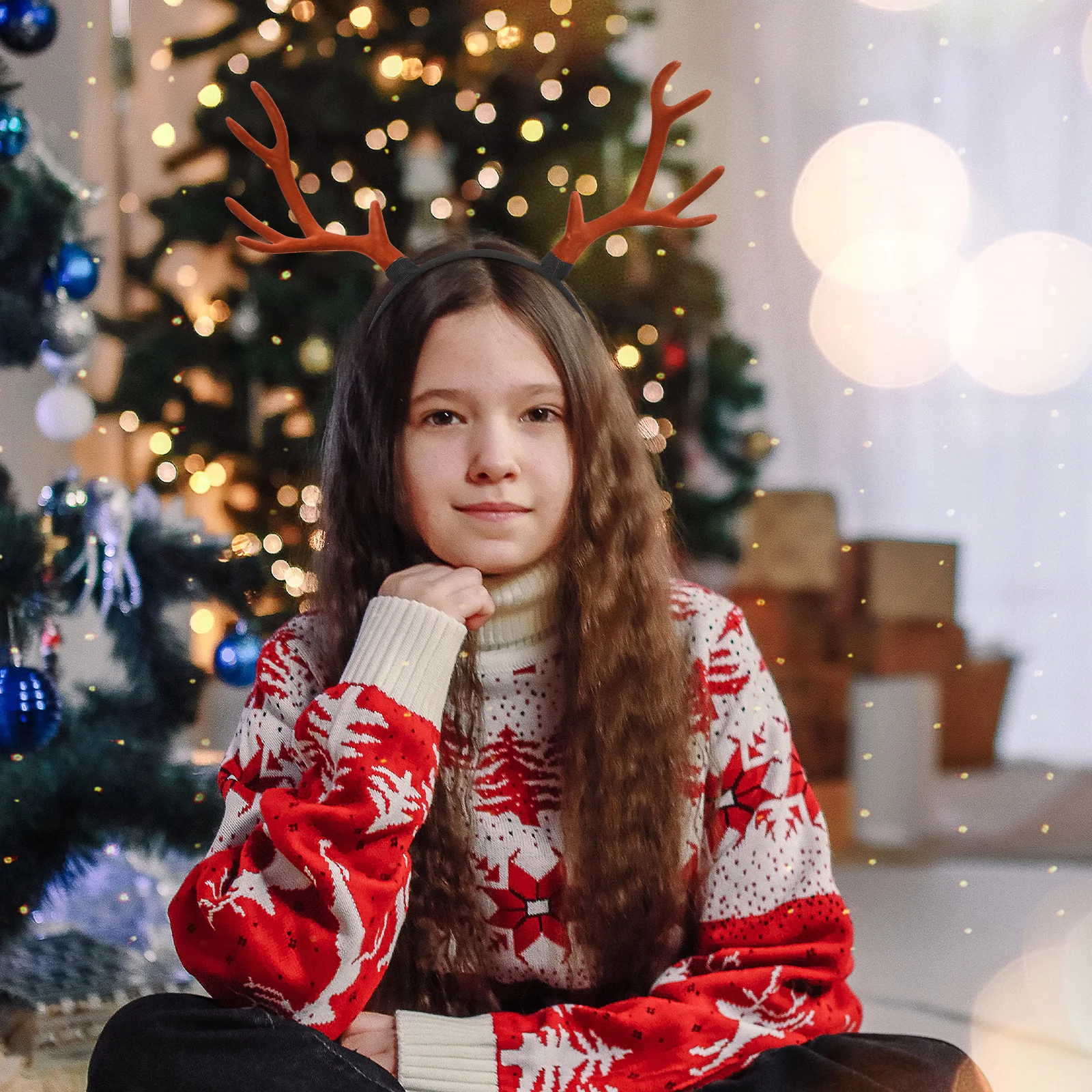 

1Pcs Christmas Antler Headband Lovely Xmas Hairband Party Hair Accessory Xmas Festival Antler Hair Decoration Holiday Headwear