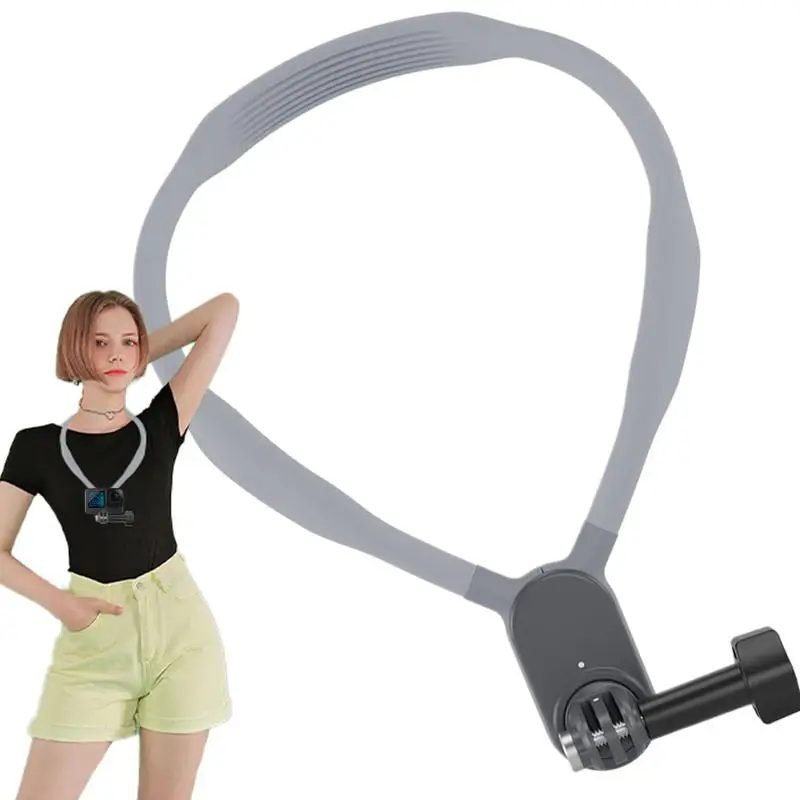 

Neck Phone Holder Magnetic Silicone Neck Tripods Chest Mount Video Recording Cell Phone Neck Holder Chest Stand For Stable