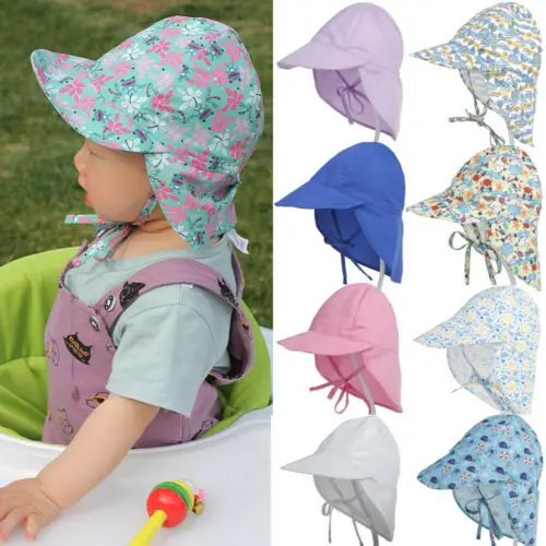 UPF50 + Uv Toddler Infant Kid Sun Cap Summer Outdoor Baby Girls Boys Holiday Cute Cartoon Beach Quick-Dry Hat