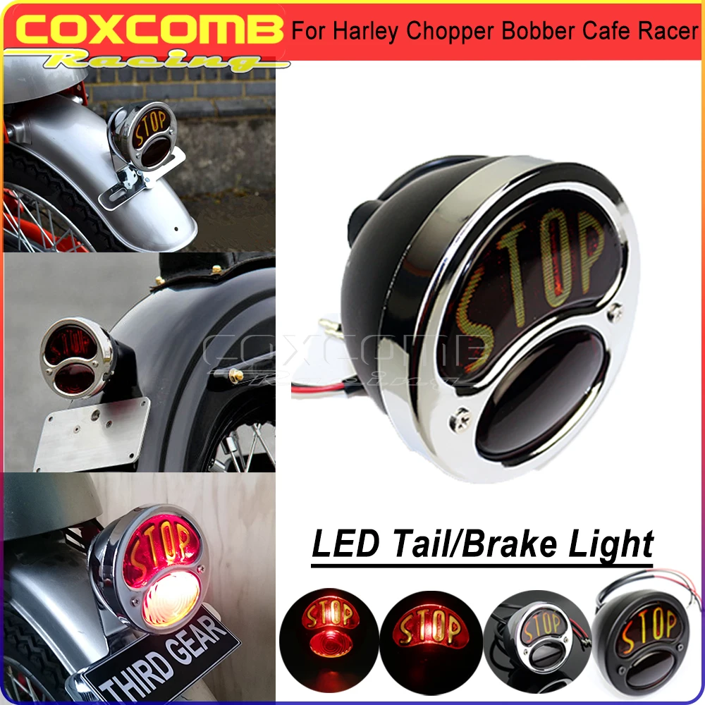 

Universal Motorcycle LED Taillight For Harley Yamaha Suzuki Honda Chopper Bobber Cafe Racer Cruiser Rear Brake Lamp Tail Light