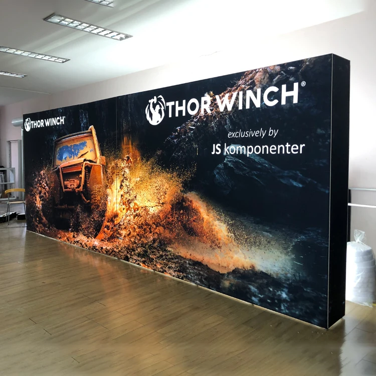 10ft 20ft المحمولة SEG الخلفية المنبثقة العرض التجاري المعرض التجاري الحدث معرض عرض النسيج خلفية خلفية الجدار الخلفي