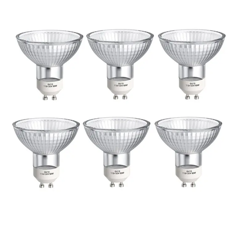 Long Lasting Life Span 6 Pcs 50W 110V Wax Warmer GU10 LED Light Bulbs- Warm Light With High Quality