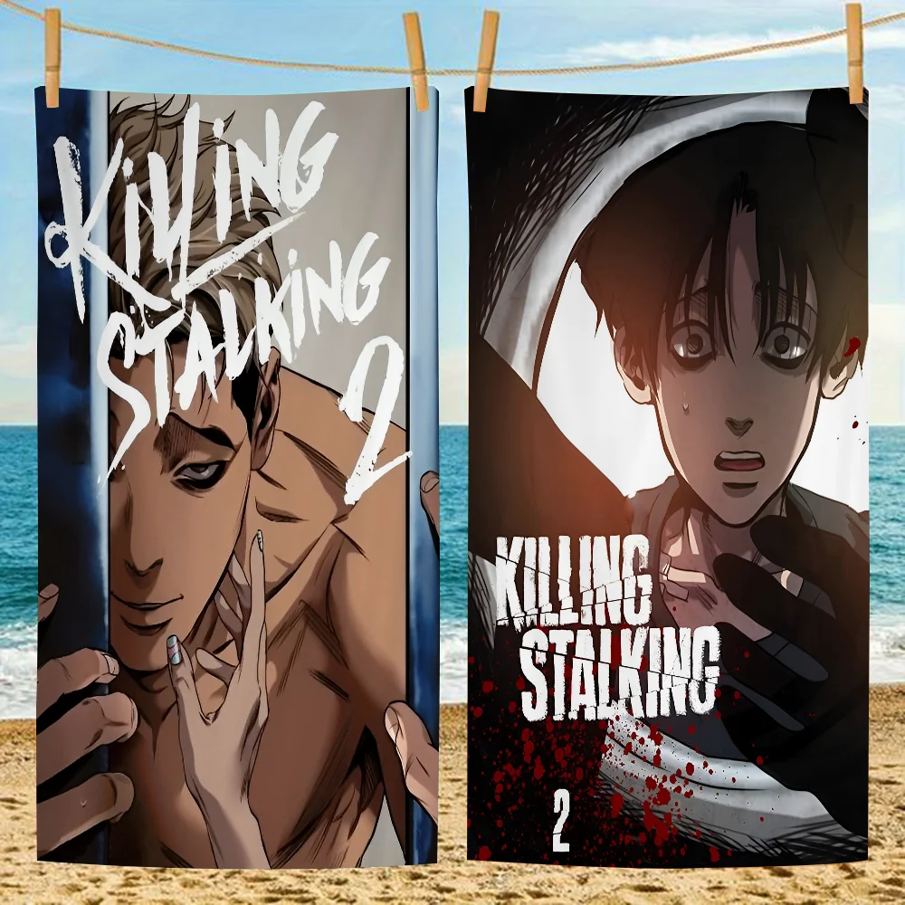 Killing Stalking Anime Beach Swimming Towel Soft Absorbent Washcloth Children's Gifts For Kids Travel Camping Gym