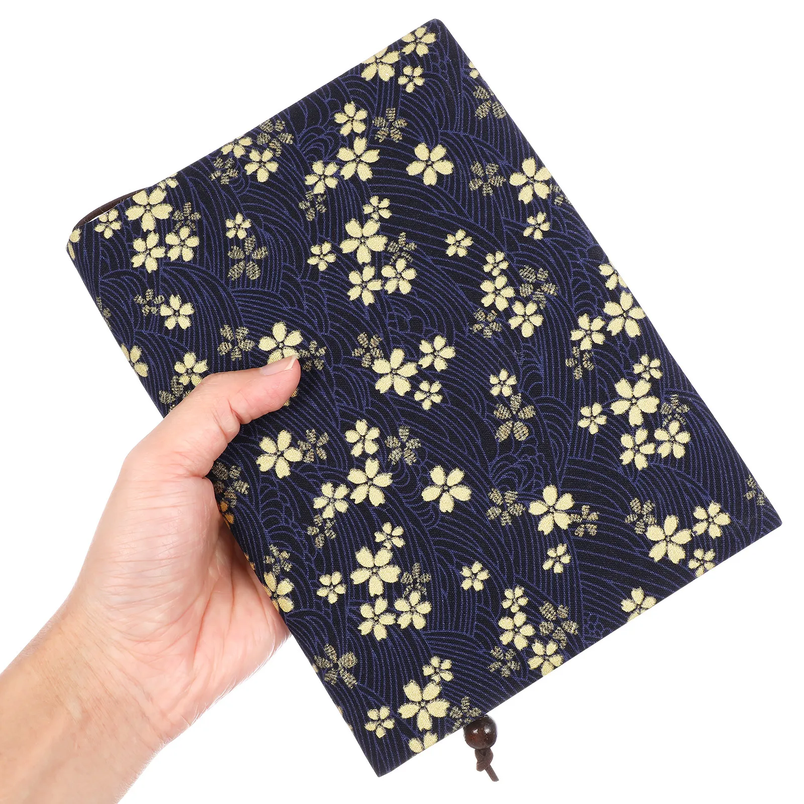 Stylish Cloth Book Cover Gold Foil Flower Pattern Strong Adhesion Wear Resistant Book Sleeve for Student School Business
