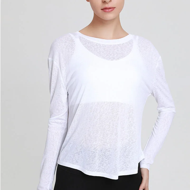 Women's Sports Wear For Fitness Running Jogging Seamless Long Sleeve Gym Woman Sport Shirt Yoga Top Female Workout Tops T-shirt