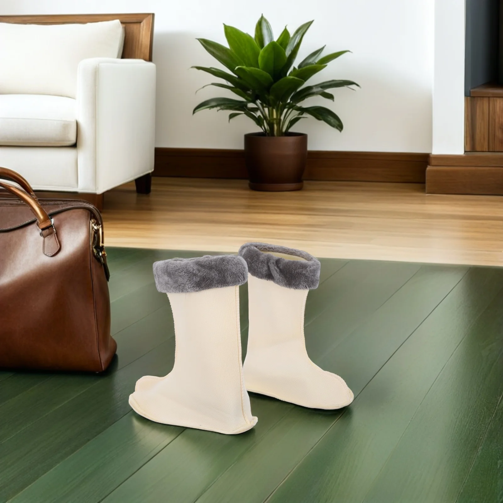 

Thick Warm Rain Boot Liner Cotton Insert Winter Insulated Waterproof Replacement Socks for Snowproof Outdoor Use