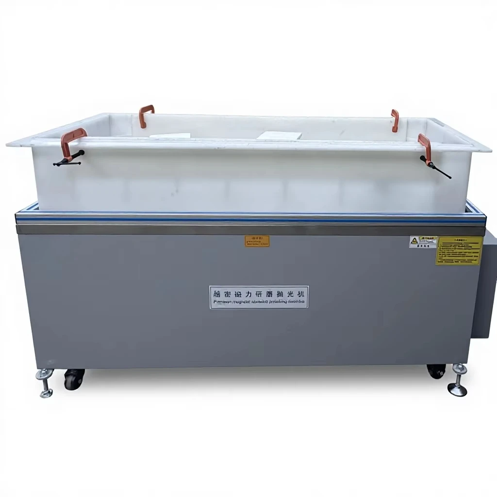 Large-scale Translational Variable-frequency Magnetic Polishing Machine Motor High Productivity Metal Surface Treatment Machine
