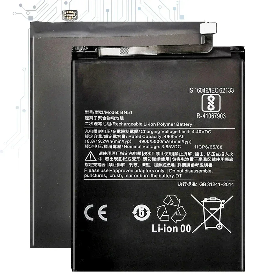 Bateria BN51 5000Mah para Xiaomi Redmi 8 8A + ferramentas gratuitas