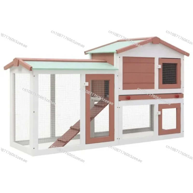 Weather Resistant Multi Colors Outdoor Wood Large Rabbit Hutches House Pet Cage