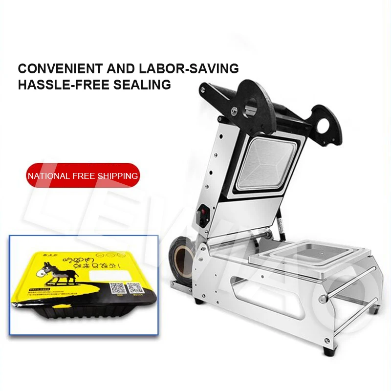 Sigillatrice commerciale per scatole fresche da asporto usa e getta per bistecche da pranzo cotte