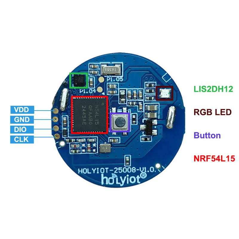 Holyiot Nordic nRF54L15 Bluetooth Beacon With 3-axis Accelemeter Ble Module Low Power Consumption IoT Device For Smart Home