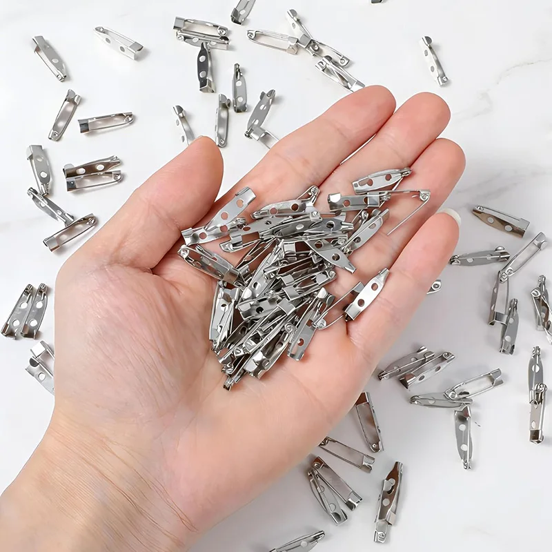 50/100Pcs Metal Brooch Pins Set Safety Brooch Pins Bar Pin Brooch Clip Pin Kit for Sewing DIY Jewelry Making Bar Sewing Supplies