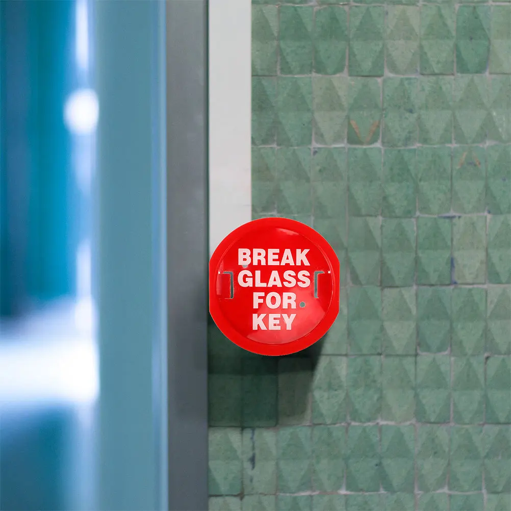 2Pcs Fire Emergency Key Box Wall-Mounted Break Glass for Quick Access Linkage Security Door Window Escape