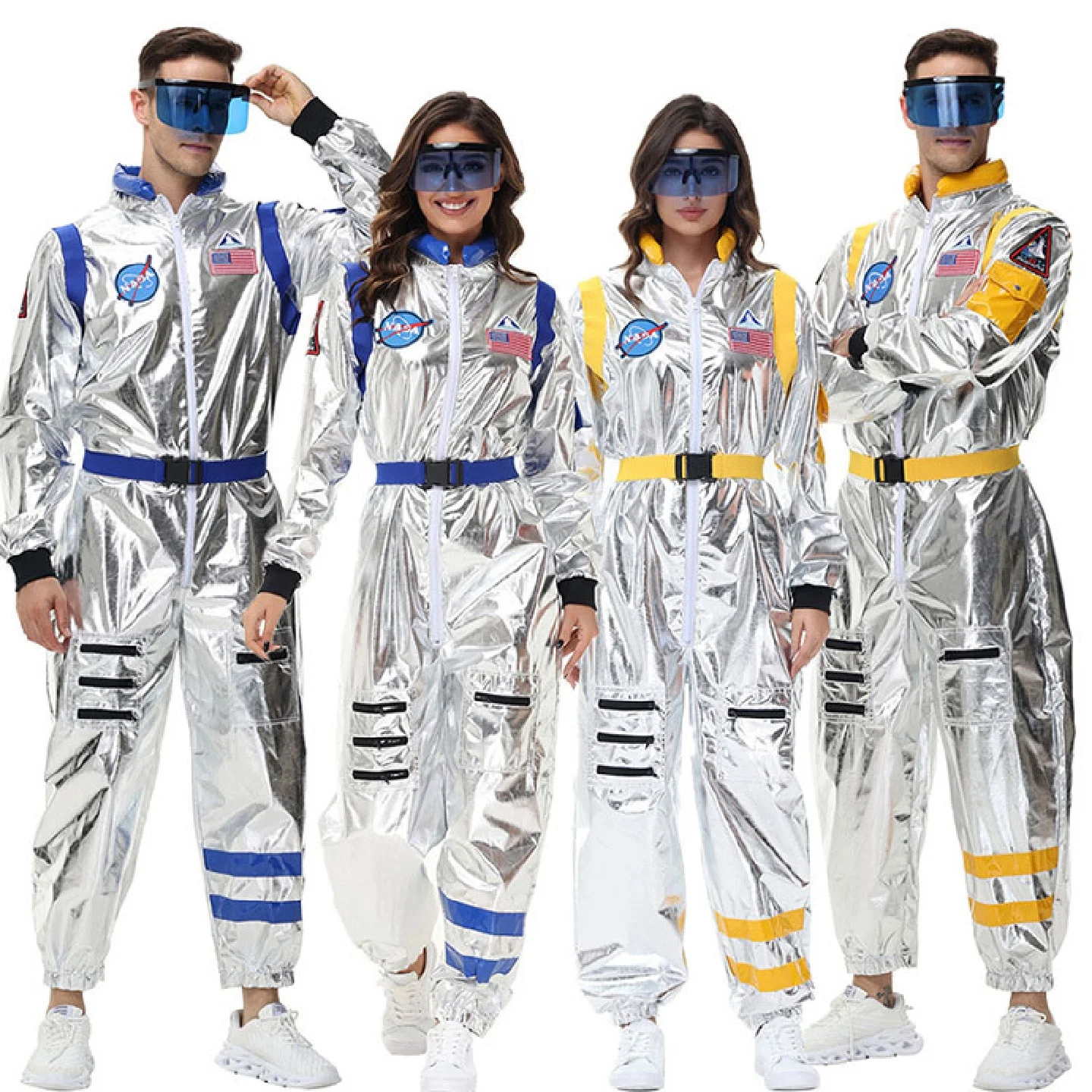 

Костюм космонавта для взрослых на Хэллоуин, мужской и женский, для выступлений, сценический реквизит и костюмы