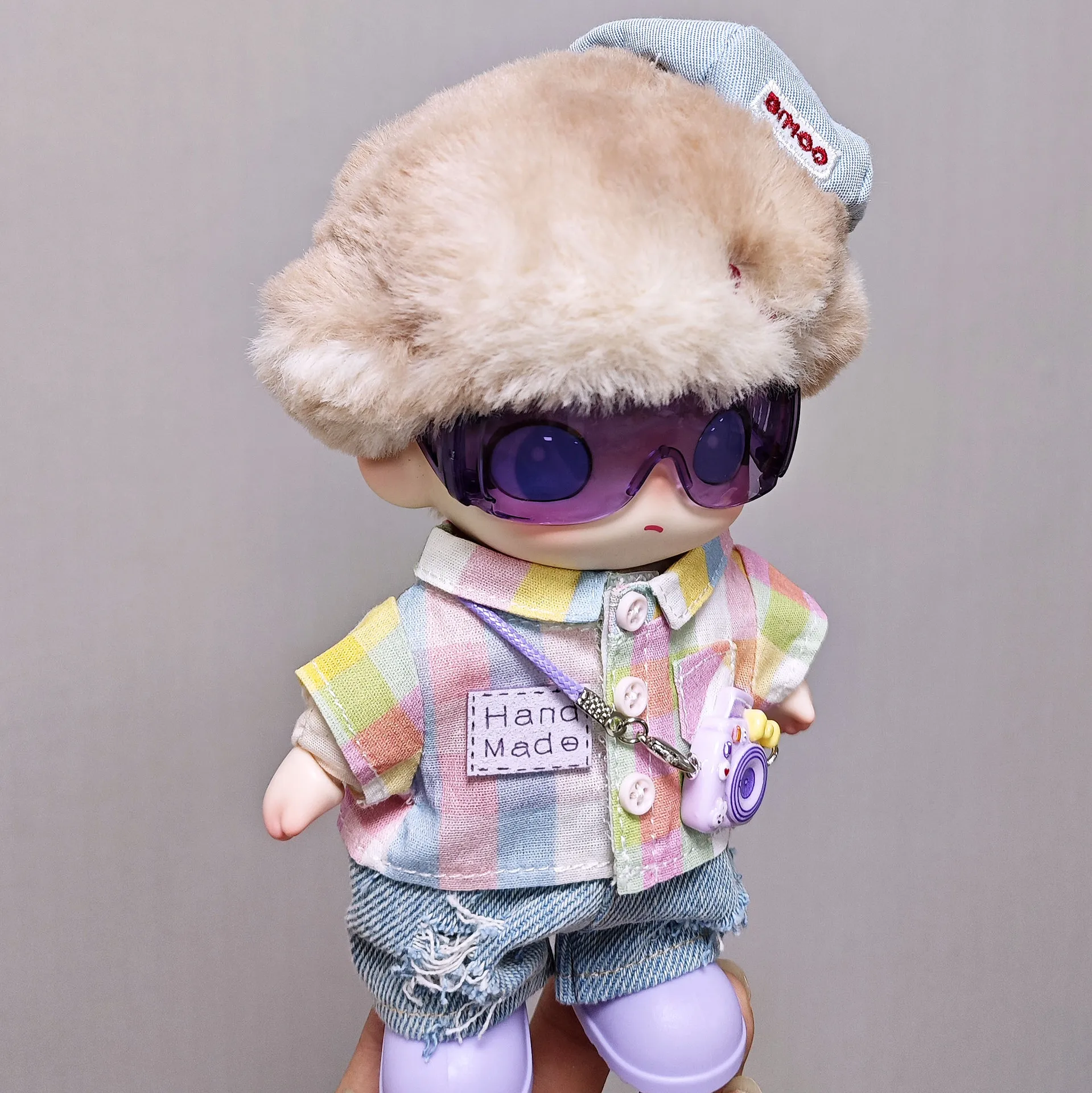 ل Dimoo ملابس دمية عالية الجودة 15 سنتيمتر Dimoo القلب اثارة خاصة قوس قزح متقلب قميص مجموعة