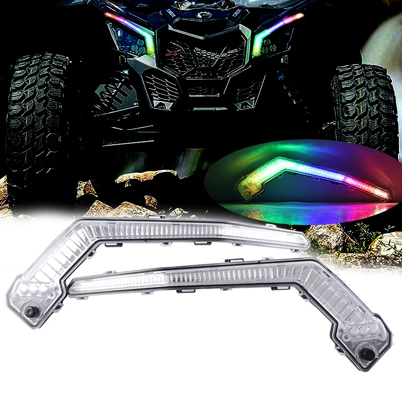 NewCustom Dream Chasing Color Amber Turn Signl Light Led Fang Accent Running Lights Led Fang Light  for Can Am Maverick X3