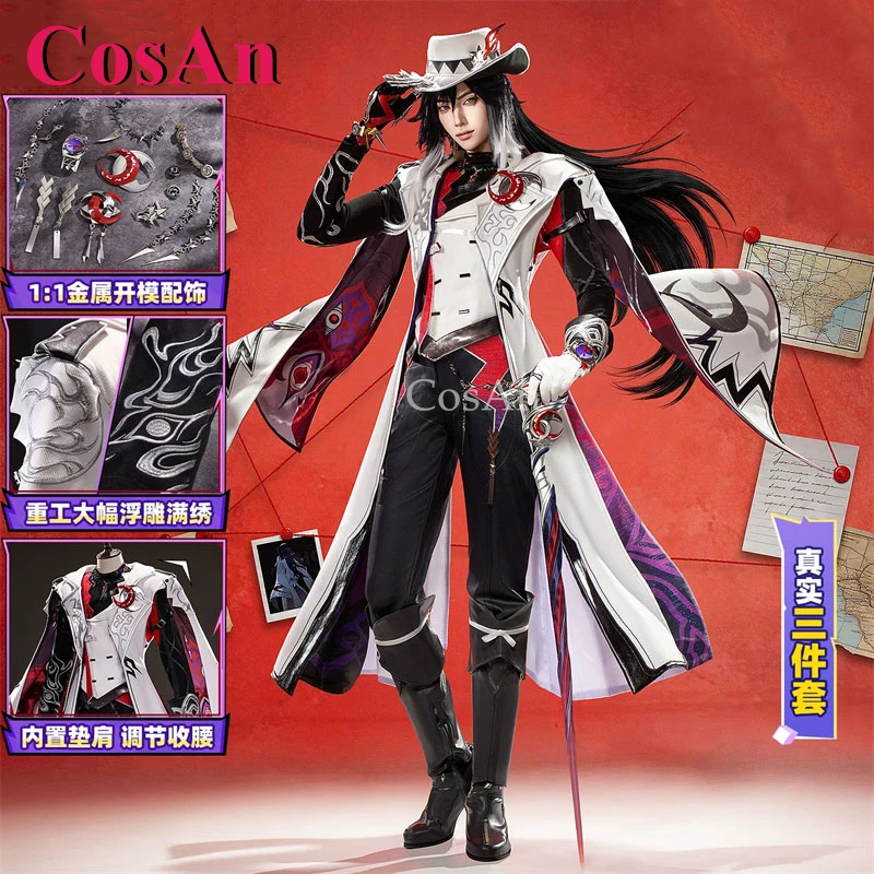 CosAn Game Honkai: Star Rail Ashveil Cosplay Costumes Handsome Fashion Combat Uniforms Activity Party Role Play Clothing S-XL