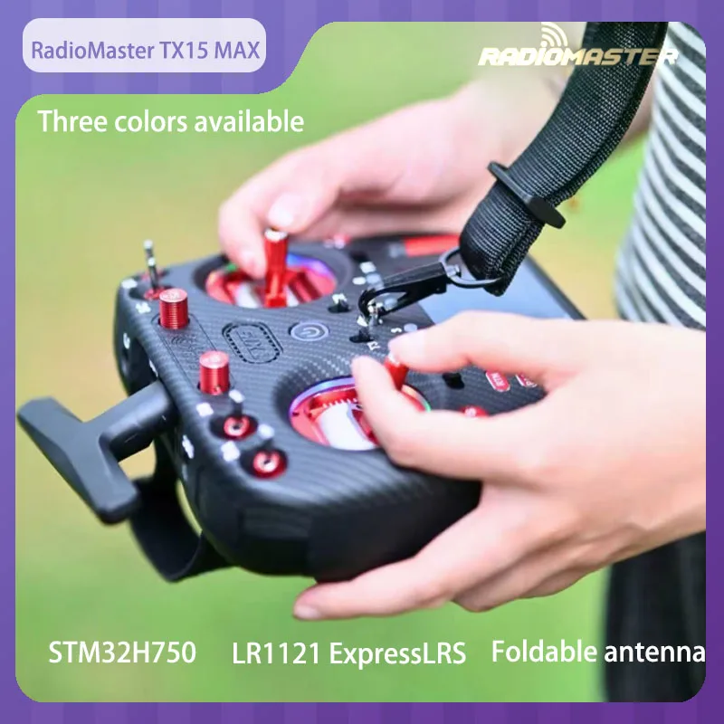 

RadioMaster TX15 Max RC AG02 Hall joystick Foldable antenna Built in 4G memory STM32H750 ELRS remote control FPV model aircraft