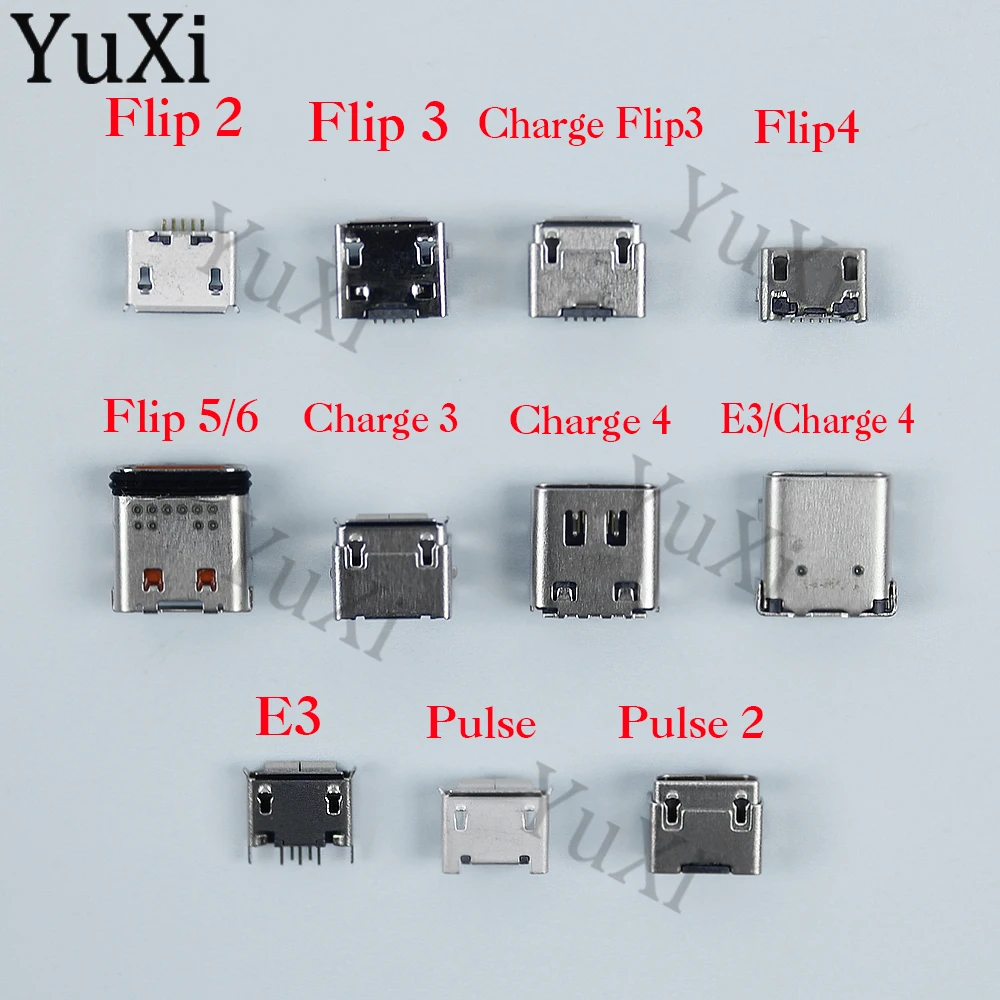 5Pcs Micro Type-C USB Charging Port For JBL E3 Charge3 Flip3 Flip5/6 Pulse 2 Bluetooth Speaker USB Connector Dock Jack Socket