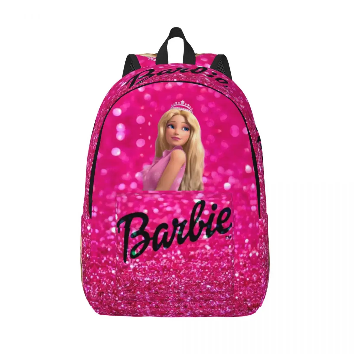 Laptop Bag Cute Barbie Zipper Closure Sanrio Barbie For Boy Girl Birthday Gift Versatile Schoolbag Campus