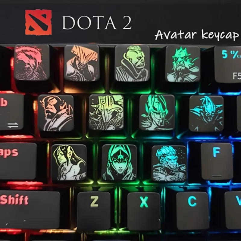 4 キー/セット人格カスタマイズされたメカニカルキーボードキーキャップ半透明キーキャップ Dota 2 ヒーロースキルキー OEM プロファイル