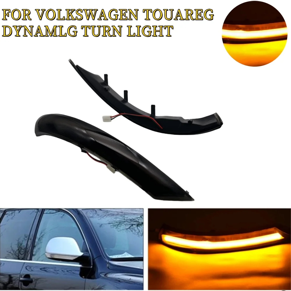 

Dynamic LED indicator turn signal rearview mirror lights suitable For Volkswagen Touareg I MK1 7L 2007-2010 1st facelift model