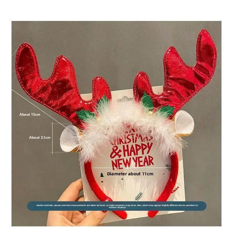 クリスマスヘアバンド1～10個入り。雪だるま、トナカイの角、 - Reindeer Antlers Headband のレビューと価格