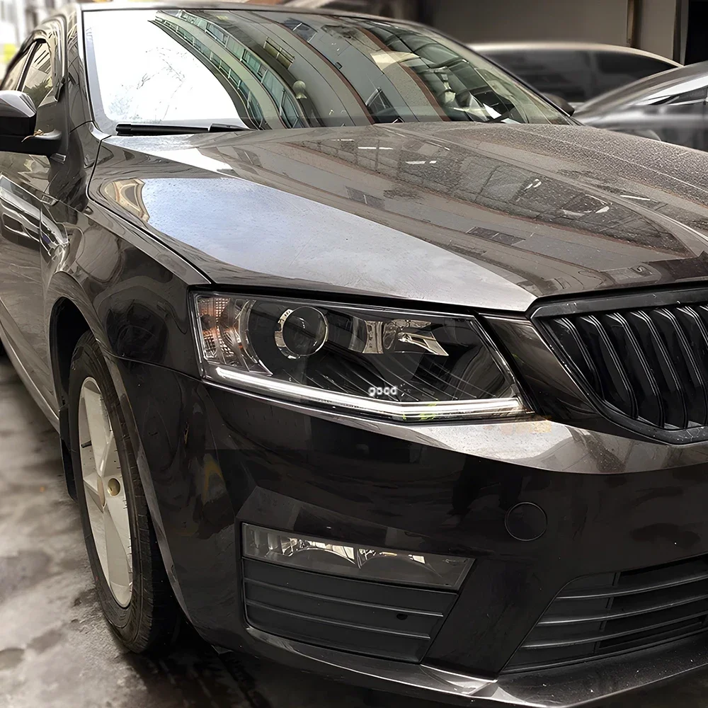 

Для Skoda Octavia 2015-2017 светодиодные передние фонари автомобиля в сборе, обновленный динамический бифокальный объектив проектора, аксессуары для автомобильных фар