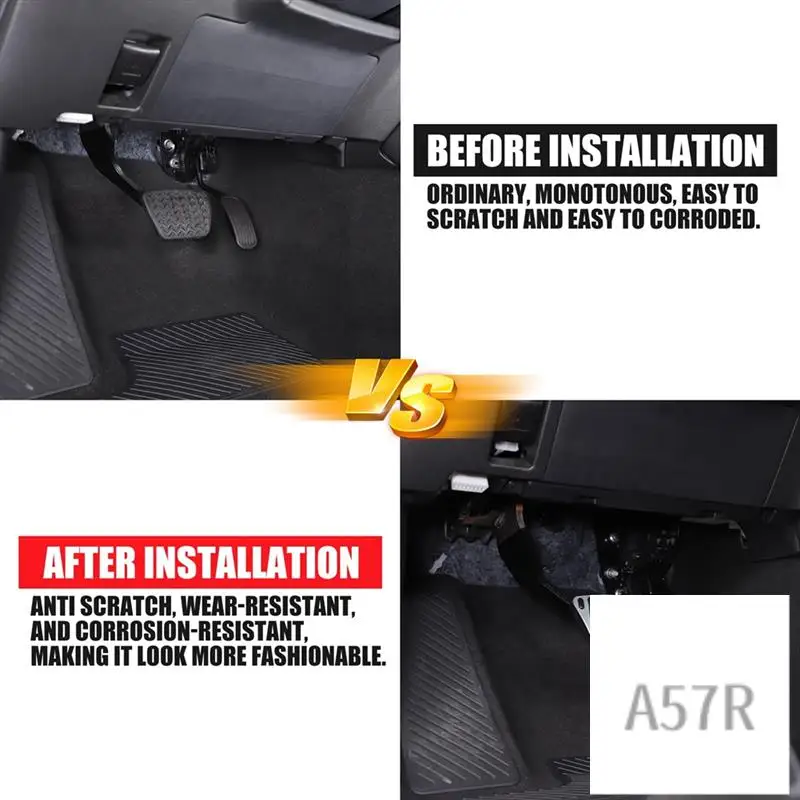 

7R-Car Brake Pedal Gas Accelerator Pedal Cover For Toyota Land Cruiser 250 Prado LC250 2024 Accessories Stainless Steel