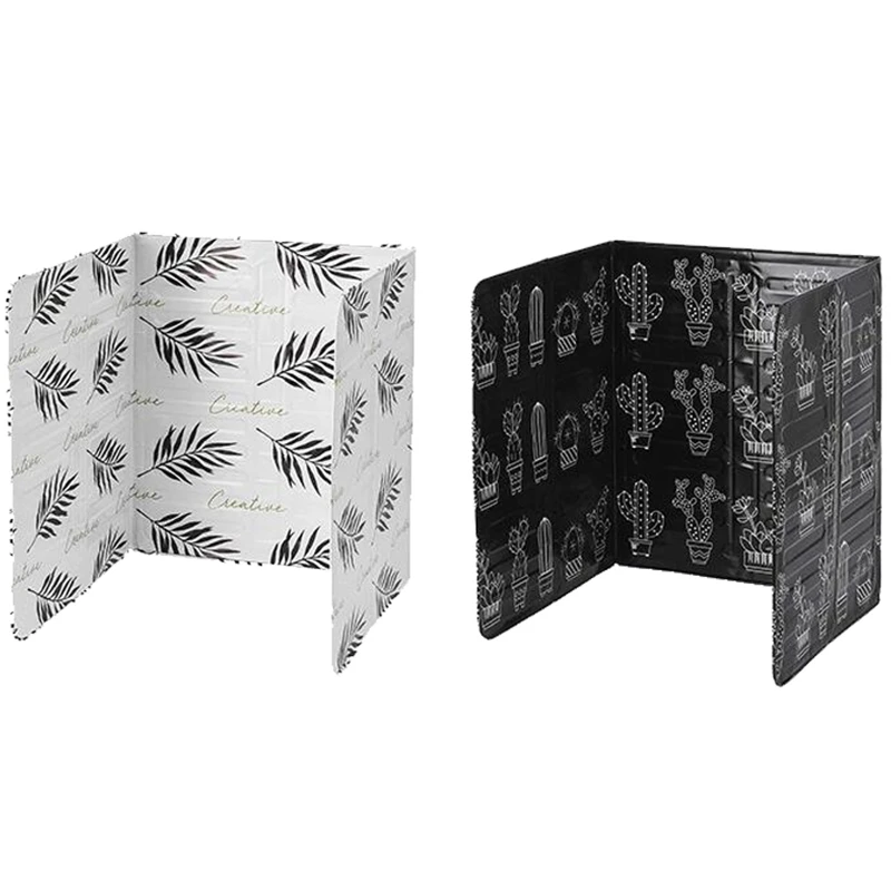 ABRW-2PCS Kitchen Oil-Proof Baffle High-Temperature Stove Oil Baffle Foldable Anti-Shallow Oil Board