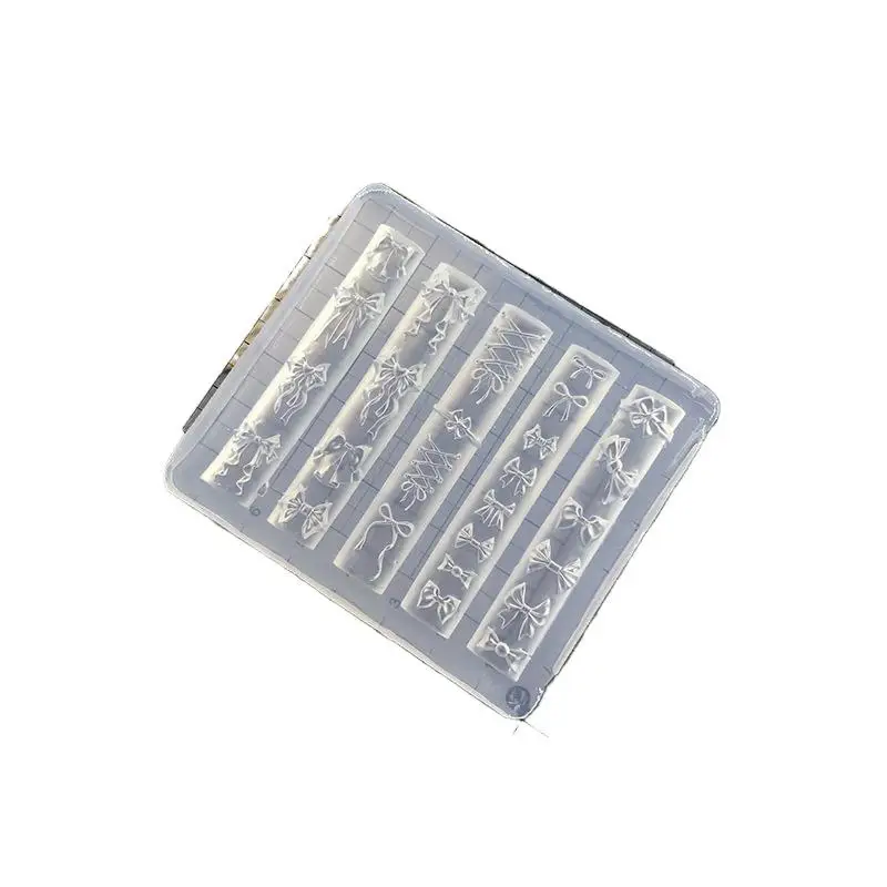 3D Nail Mold Silicone Nail Tools Cartoon Bow Tie Wings Nail Charms Molds Nail Art Accessories Nail Supplies