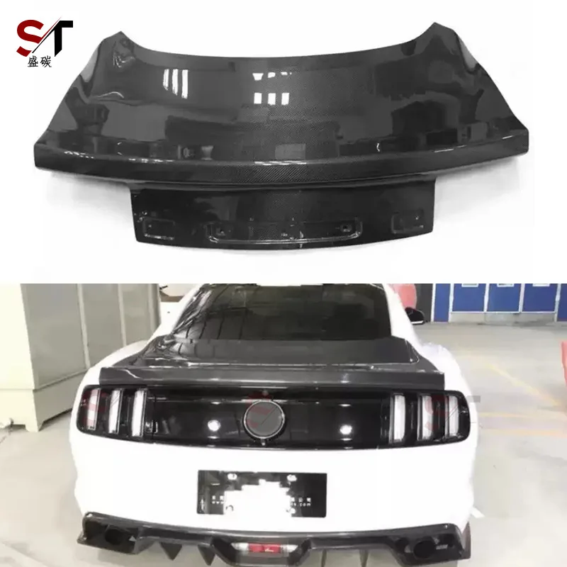 

Подходит для Ford Mustang Mustang, хвостовая крышка из углеродного волокна, модифицированные автозапчасти для багажа багажника