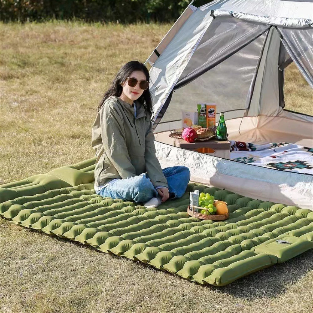 2 m tragbares, faltbares, aufblasbares Luftkissen, verbreitert und verdickt für Picknick-Camping im Freien – Outdoor-Zubehör