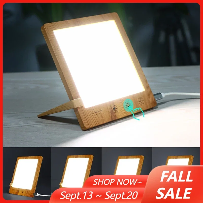 10000 Lux LED Daylight Lamp Intelligent Emotional Physiotherapy Lamp 3 Light Colours Brightness Adjustable LED Night Light