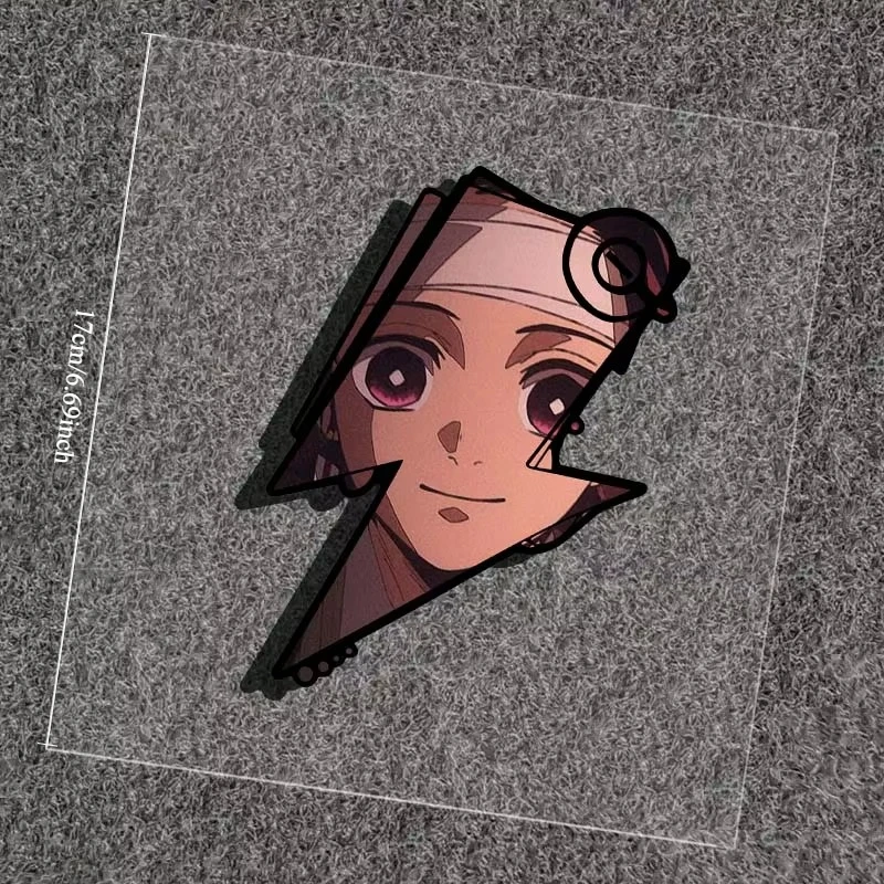 Anime Girl Itasha Vinyl Sticker Cracked Effect Waterproof Decal For Car Window Motorcycle Helmet Bumper Laptop Water Bottle