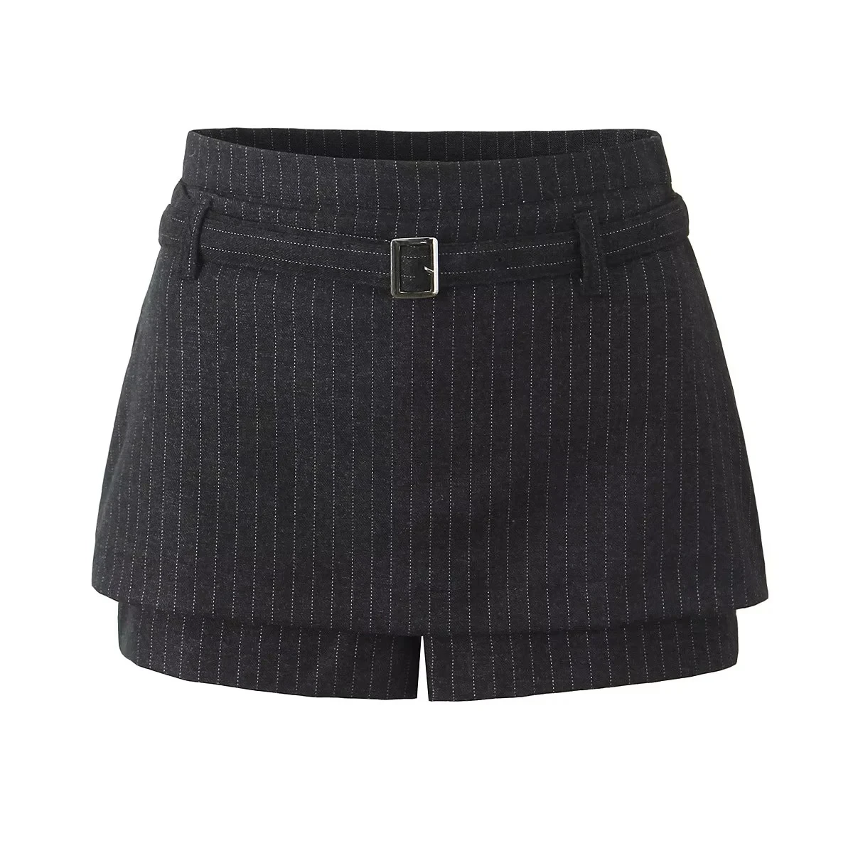 

Американская уличная юбка в клетку для девочек, повседневная женская юбка в полоску с высокой талией и прямыми штанинами, с высокой талией