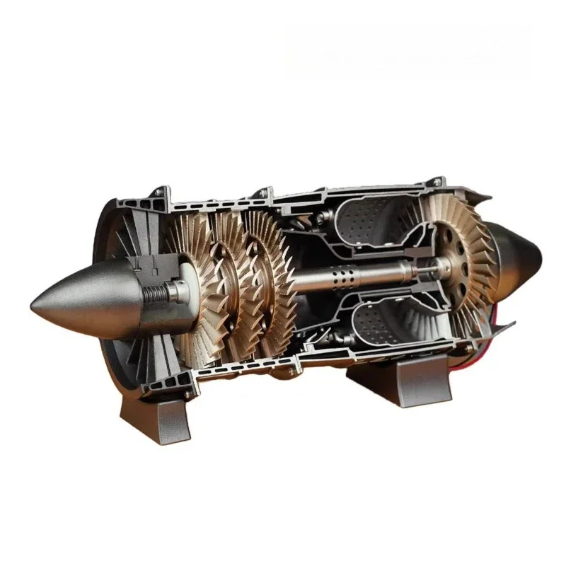 Fighter turbojet engine assembly model cross-section display tabletop ornament